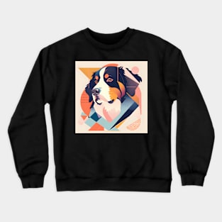 70s Bernese Mountain Dog Vibes: Pastel Pup Parade Crewneck Sweatshirt